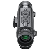 Close-up of the 5x zoom lens on the monocular